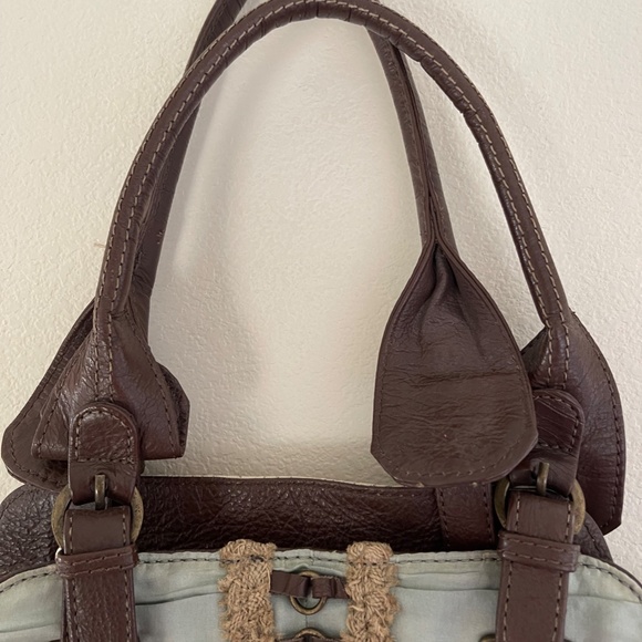 $178! Jasper & Jeera Silk, Leather & Canvas Tote Bag in Pristine Condition - Picture 7 of 13